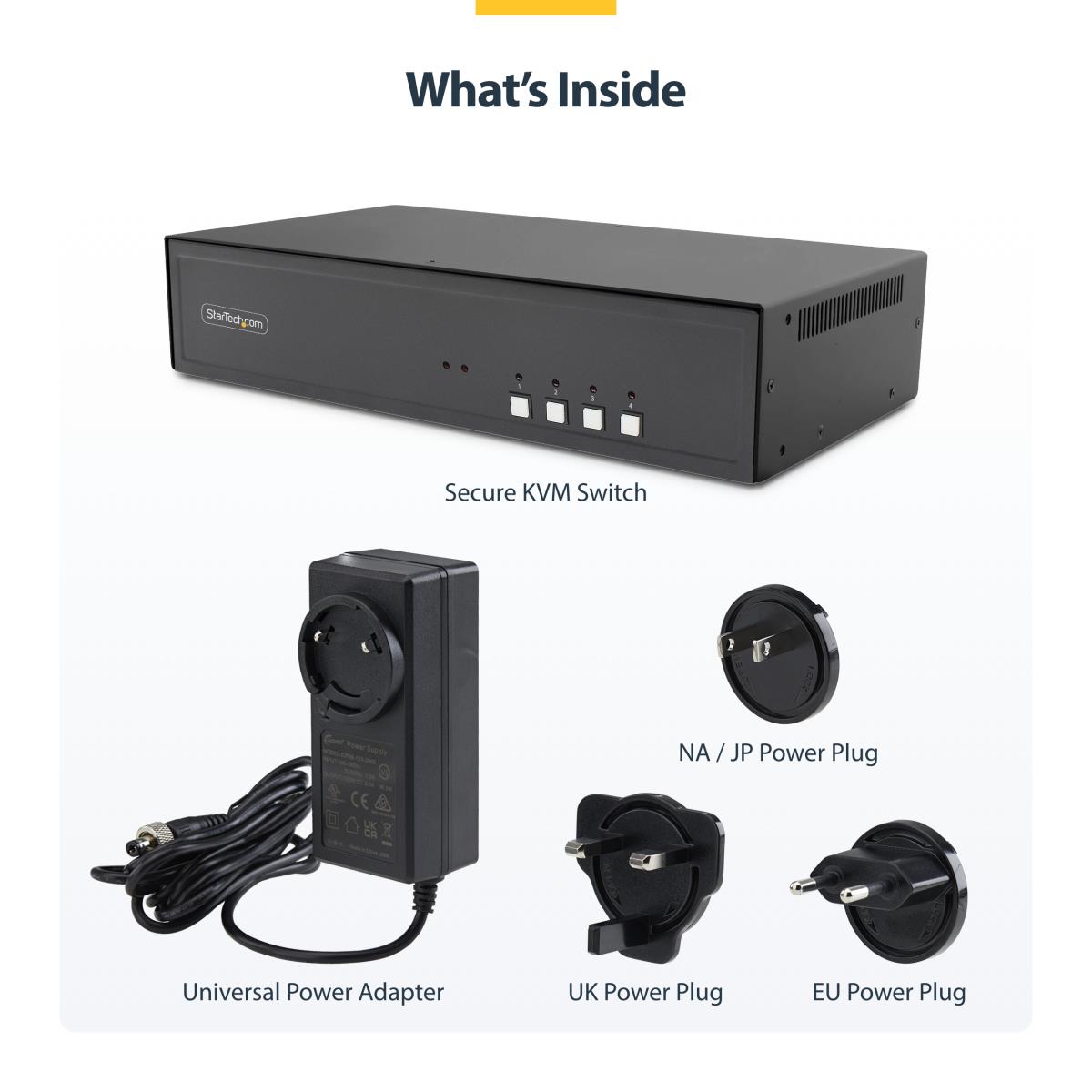 STARTECH.COM Secure 4-port Dual-monitor KVM DisplayPort Niap 4.0 Us Built