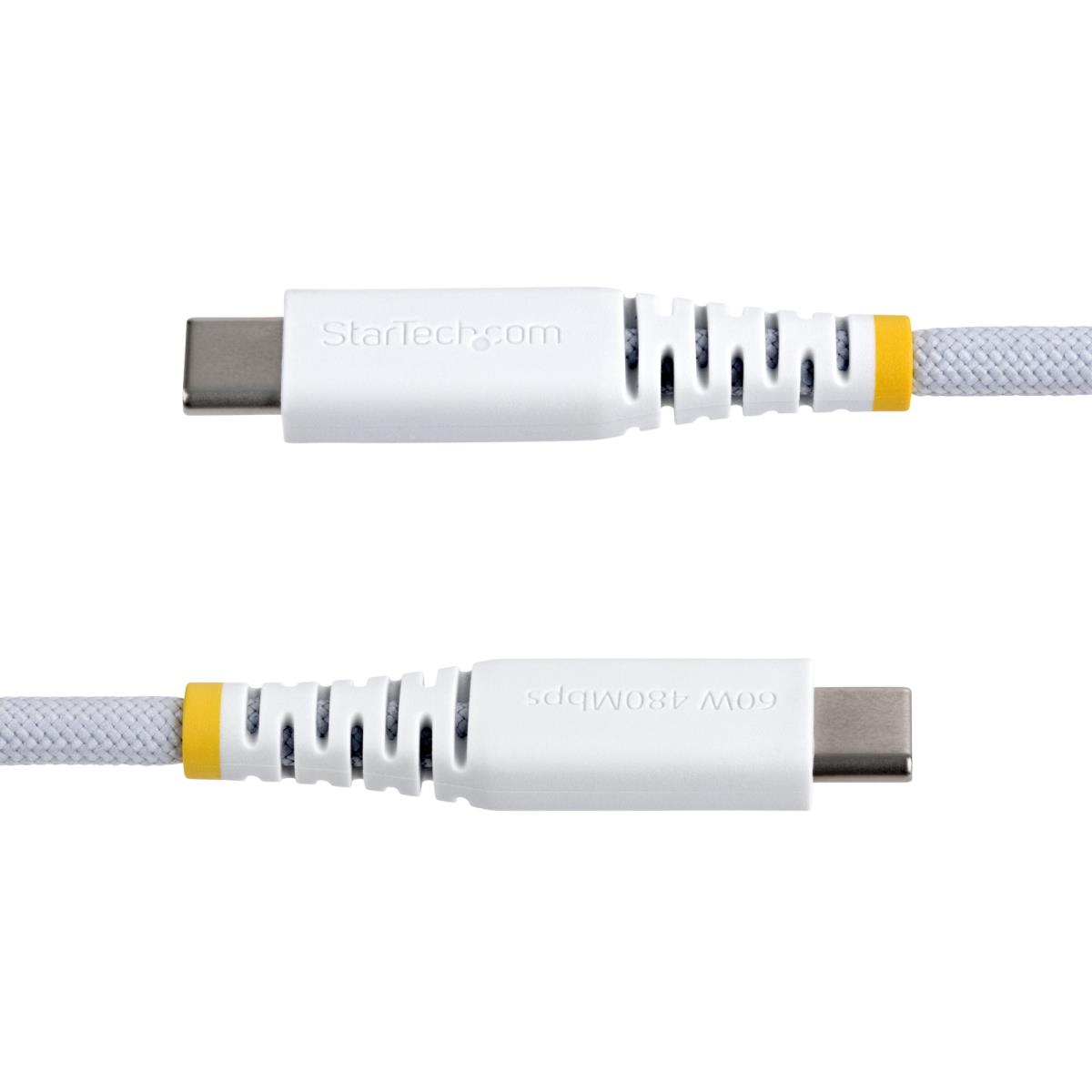 STARTECH.COM USB-c Charging Cable 60w Pd/rugged USB 2.0 Charger 30cm White