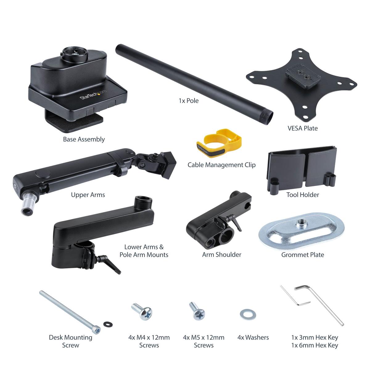 STARTECH.COM Monitor Mount - Desk - 1 Monitor - Full Motion - Up To 40in - Black