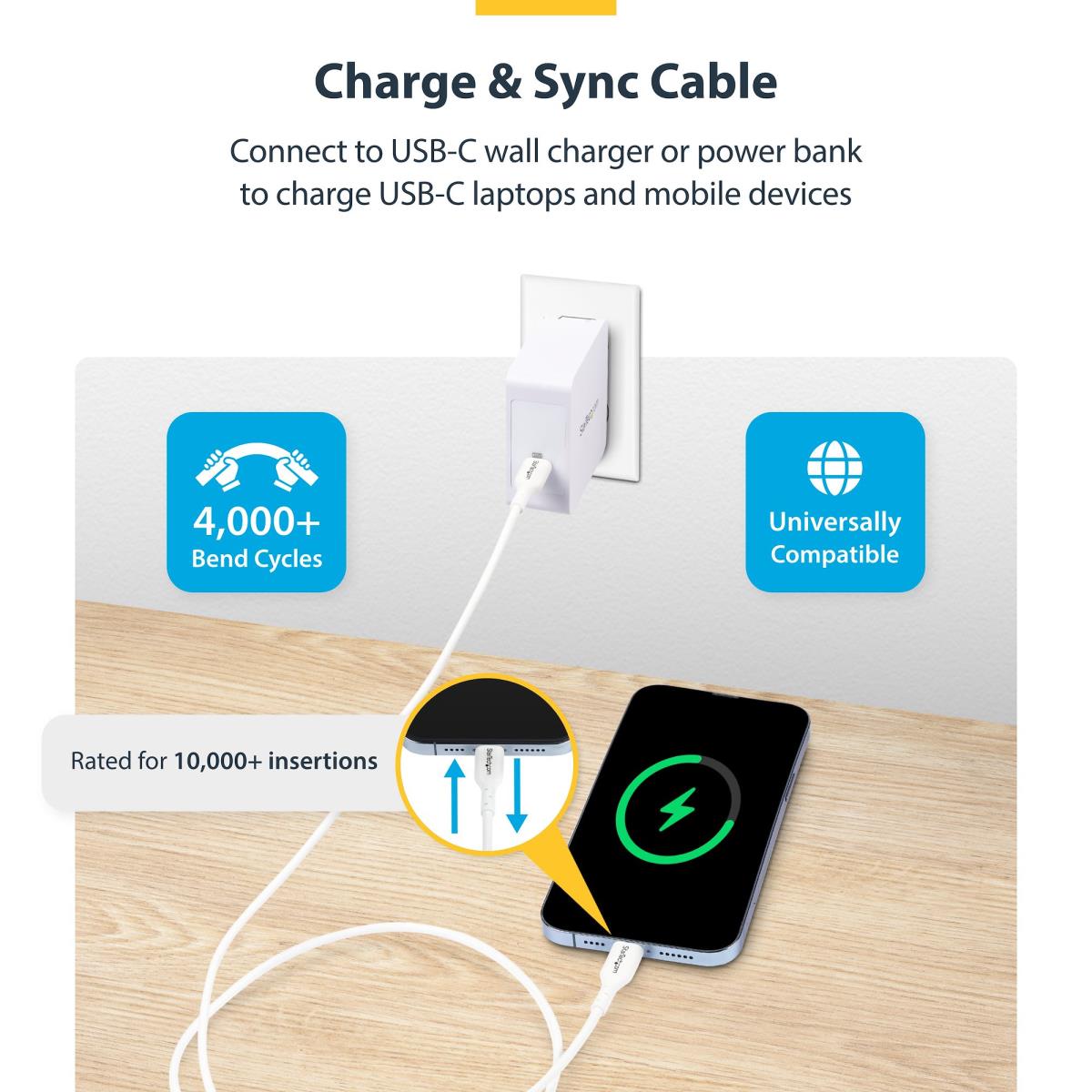 STARTECH.COM USB-c Cable 1m White 2 Pack