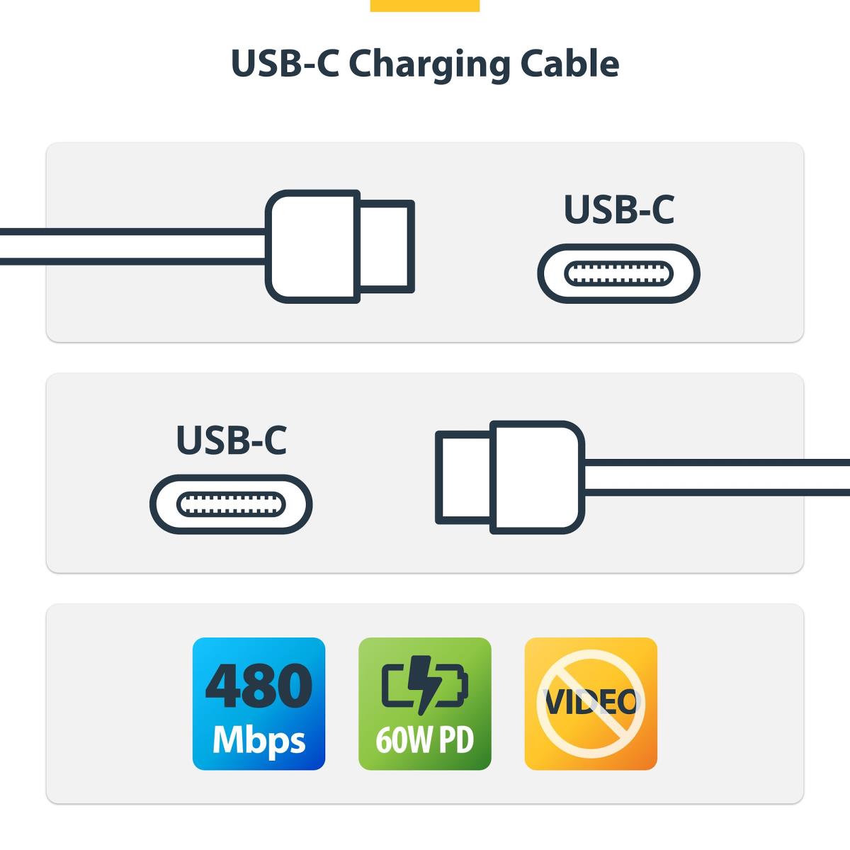 STARTECH.COM USB-c Cable 1m White 2 Pack
