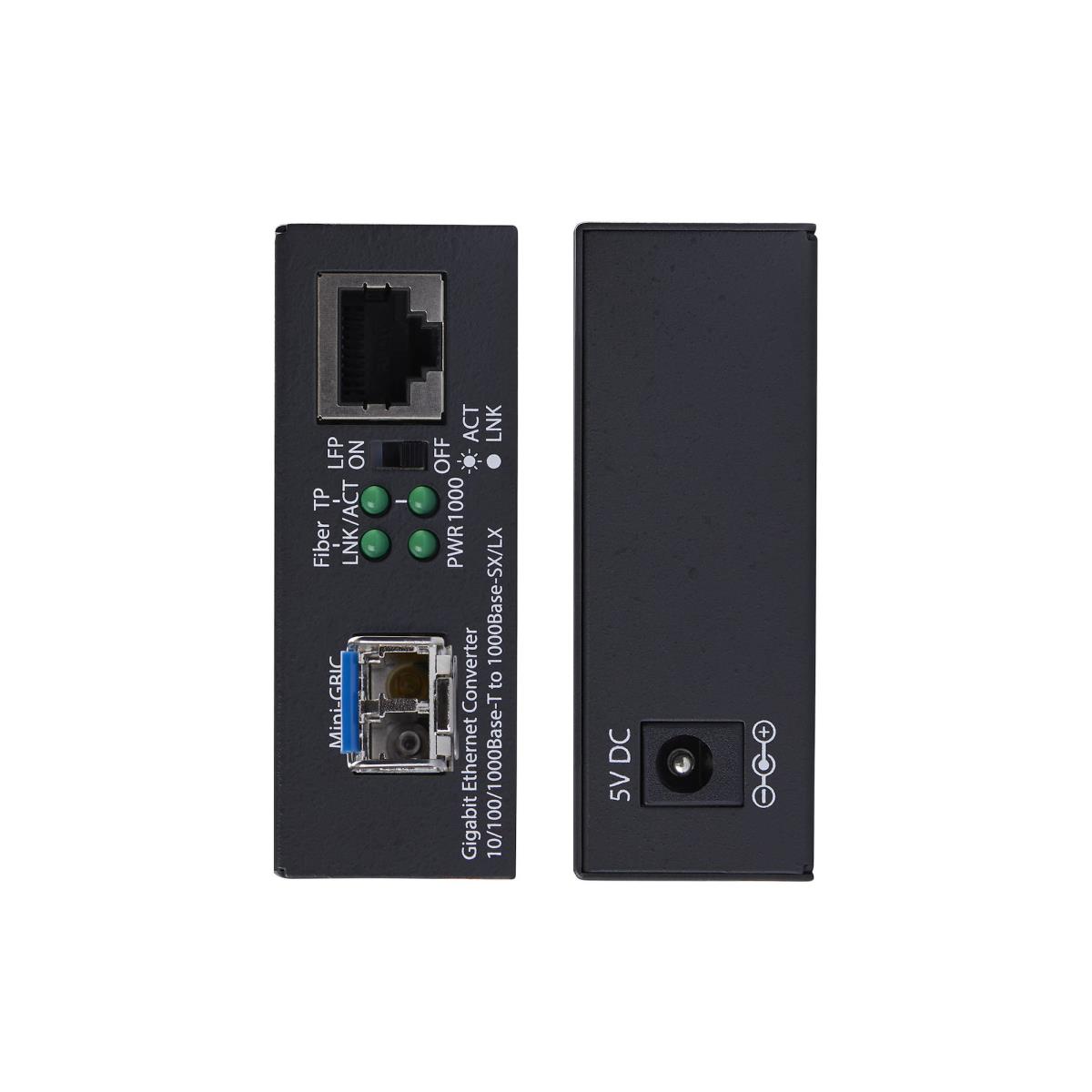 STARTECH.COM Gigabit Ethernet Copper-to-fiber Media Converter Sm Lc 20km