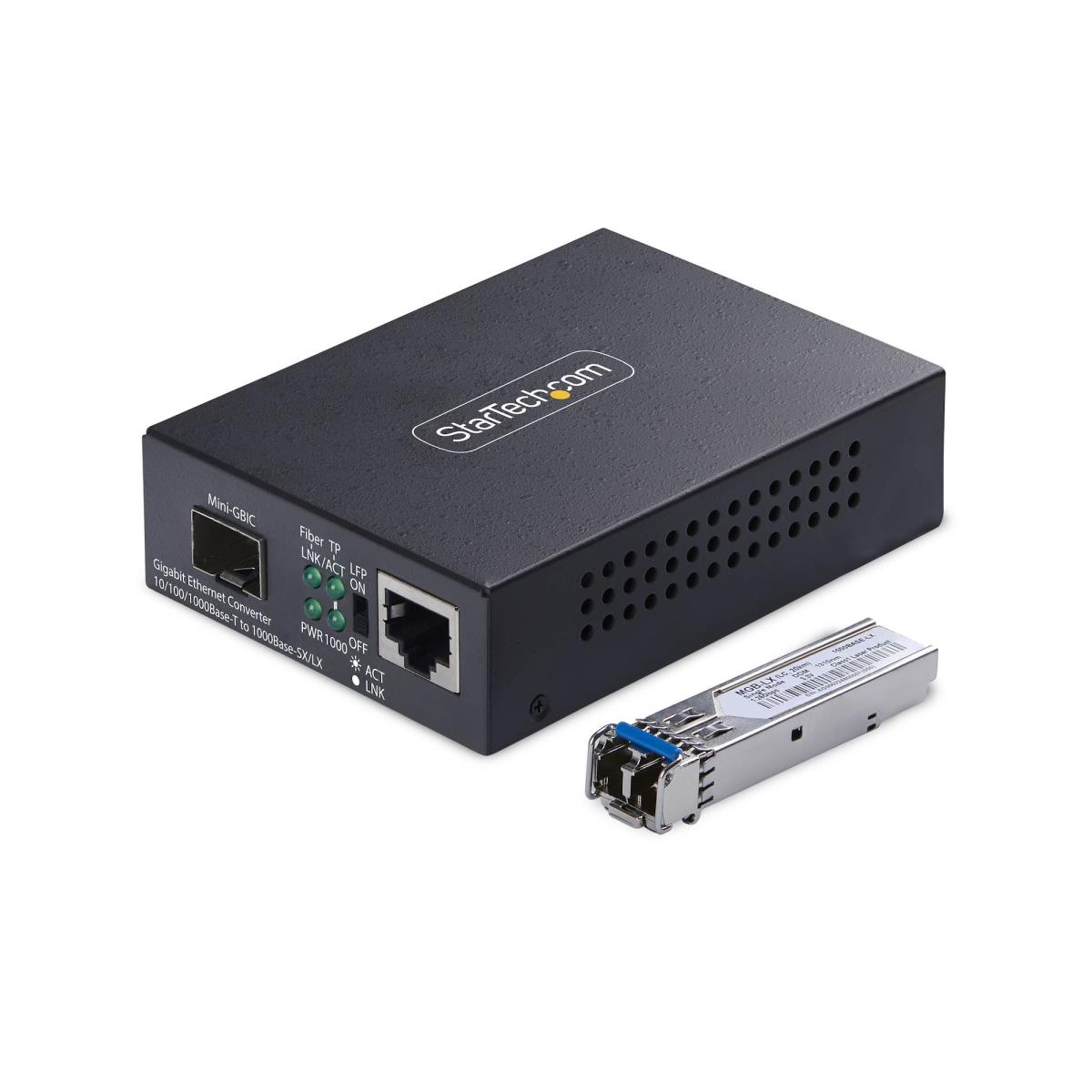 STARTECH.COM Gigabit Ethernet Copper-to-fiber Media Converter Sm Lc 40km