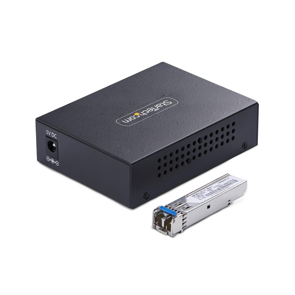 STARTECH.COM Gigabit Ethernet Copper-to-fiber Media Converter Sm Lc 40km