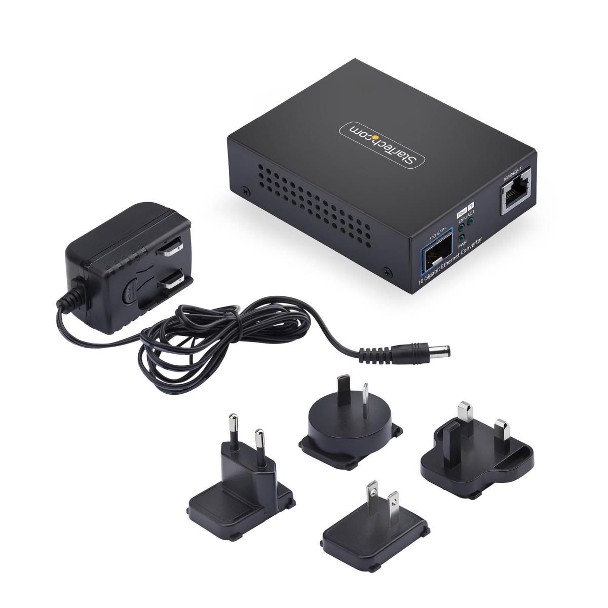 STARTECH.COM Fiber Media Converter 10gbe Sfp+ 10 Gigabit Ethernet Rj-45 To 10gbase-x Sfp+, Single-mode, Multi-mode, 16k Jumbo Frames, Taa Compliant