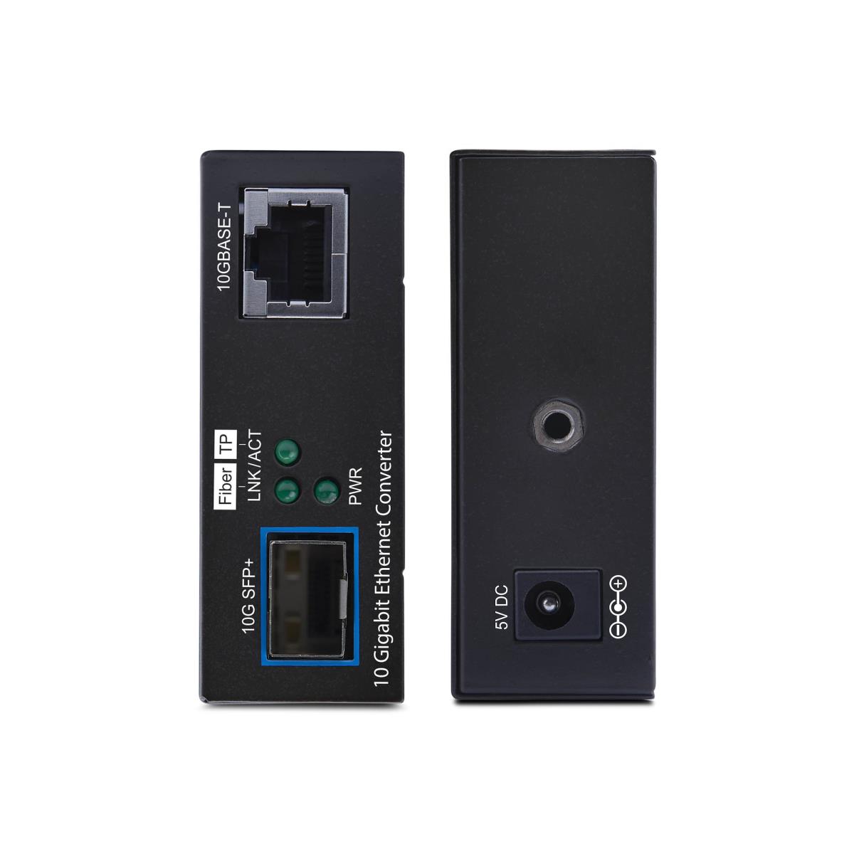 STARTECH.COM Fiber Media Converter 10gbe Sfp+ 10 Gigabit Ethernet Rj-45 To 10gbase-x Sfp+, Single-mode, Multi-mode, 16k Jumbo Frames, Taa Compliant