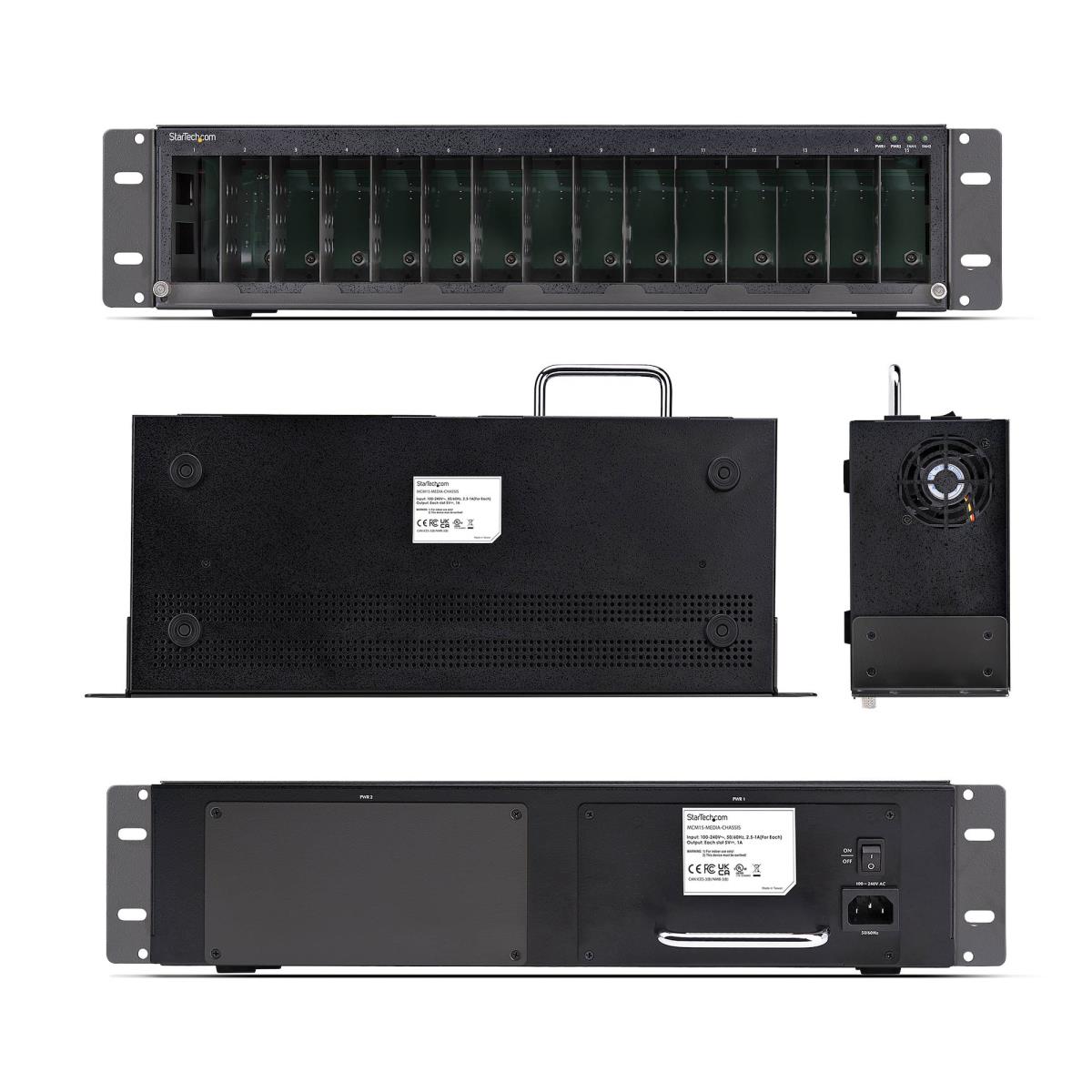 STARTECH.COM Media Converter Chassis Unmanaged 19in Rackmount 15-slot