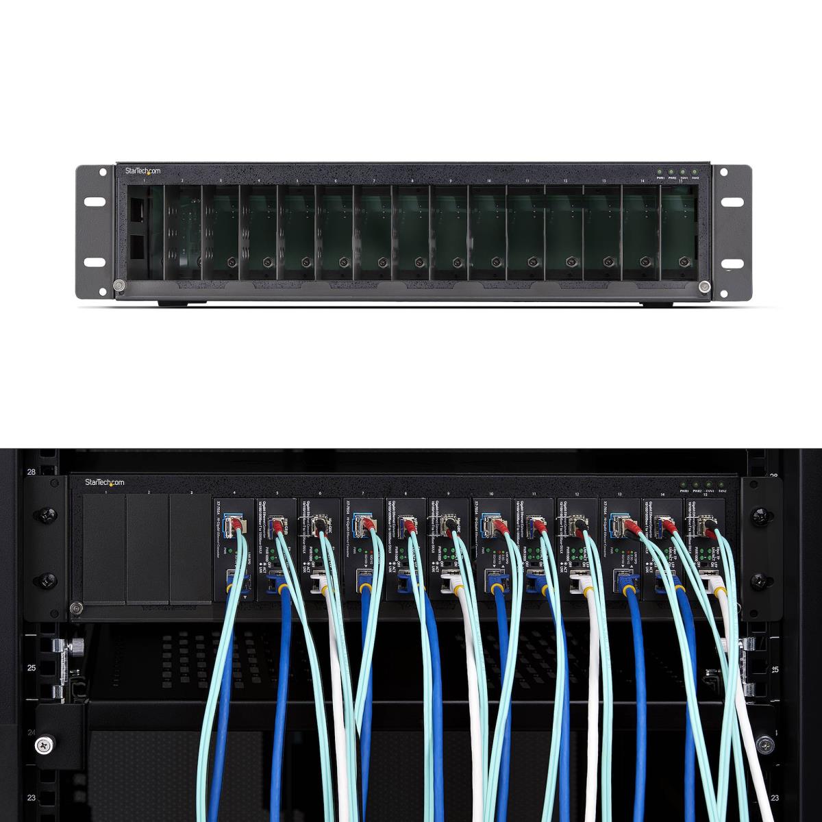 STARTECH.COM Media Converter Chassis Unmanaged 19in Rackmount 15-slot