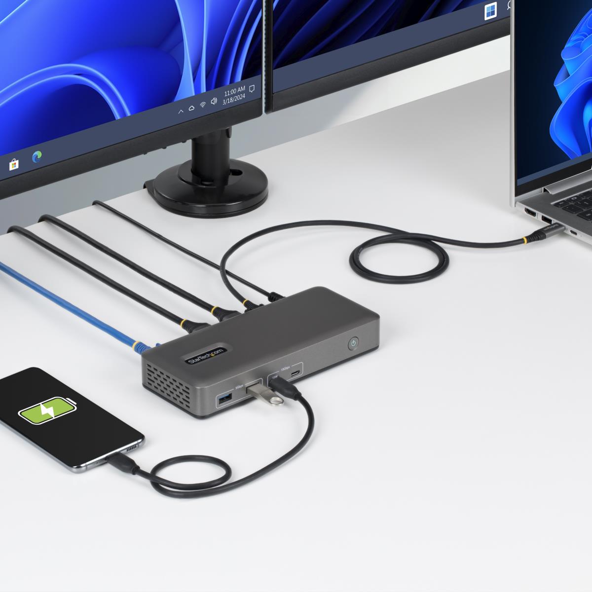 STARTECH.COM Dual-monitor USB-c Docking Station Hdmi 4k 60hz 100w Laptop Charging 1gbe Driver