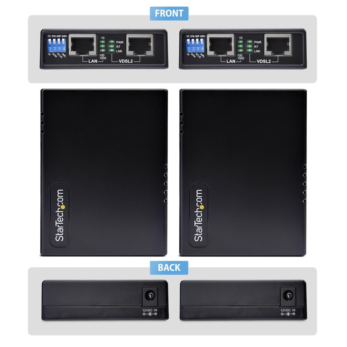 STARTECH.COM Vdsl2 Ethernet Extender Kit Over Single Pair Wire Up To 0.6mi (1km) Long Range