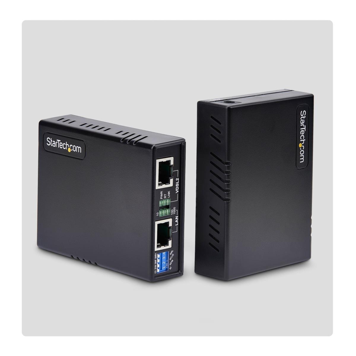 STARTECH.COM Vdsl2 Ethernet Extender Kit Over Single Pair Wire Up To 0.6mi (1km) Long Range