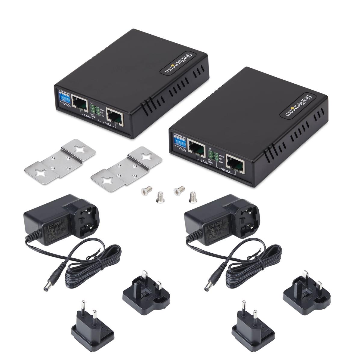 STARTECH.COM Vdsl2 Ethernet Extender Kit Over Single Pair Wire Up To 0.6mi (1km) Long Range