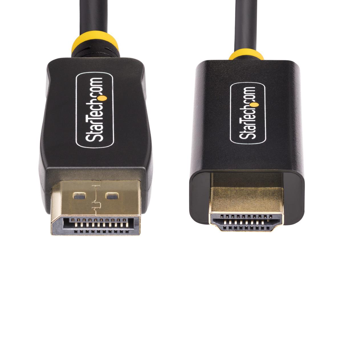 STARTECH.COM DisplayPort To Hdmi Adapter Cable, 4k 60hz With Hdr, Dp To Hdmi 2.0b, Active Video Converter 1m