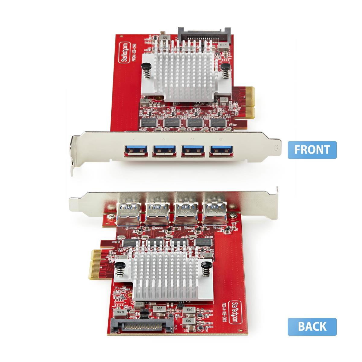 STARTECH.COM Expansion Card - 4-port USB-a Pci-e Card, USB 3.2 10gbps,  PCI Express 3.0