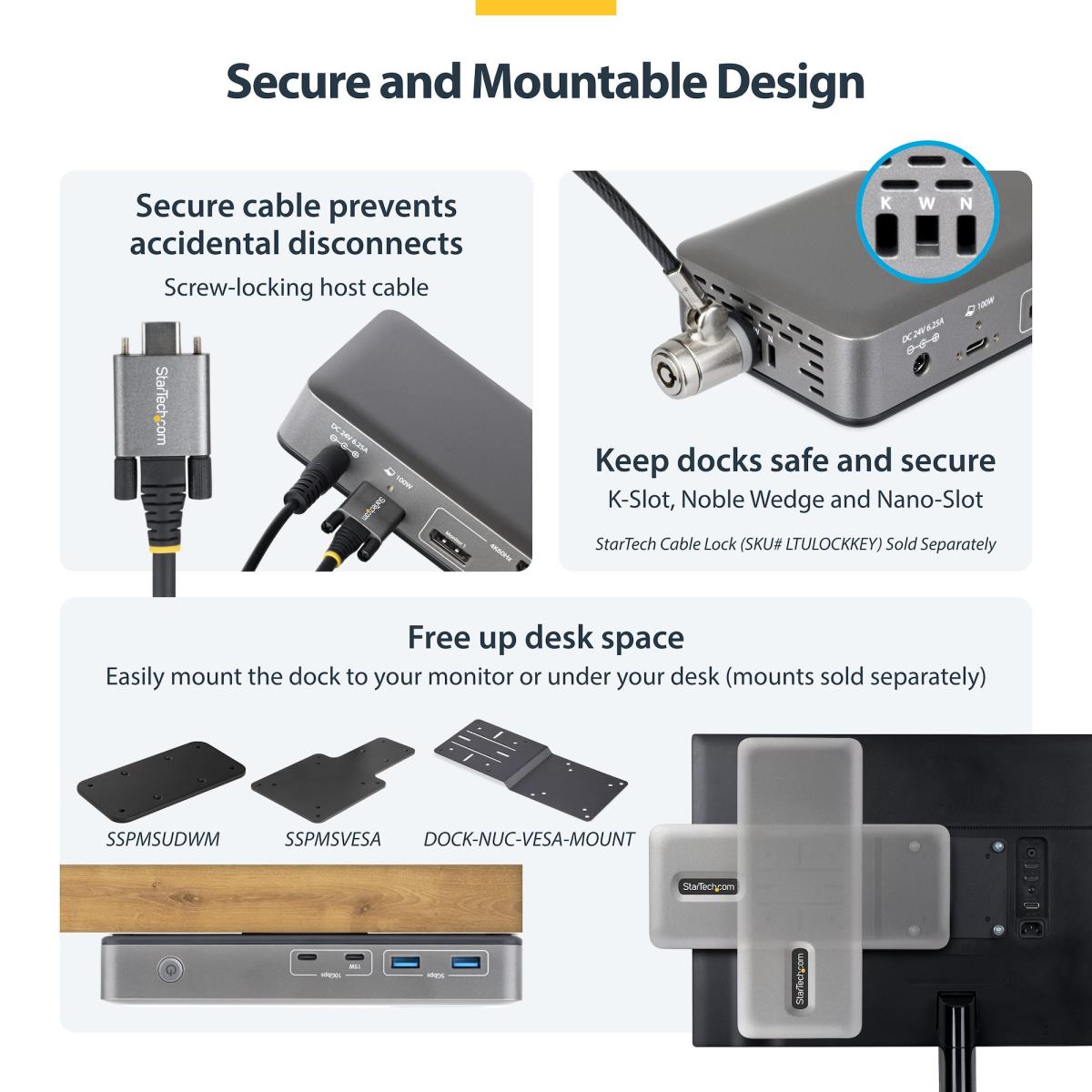 STARTECH.COM USB-c Dock 2x Dp 1x Hdmi 4k60 100w