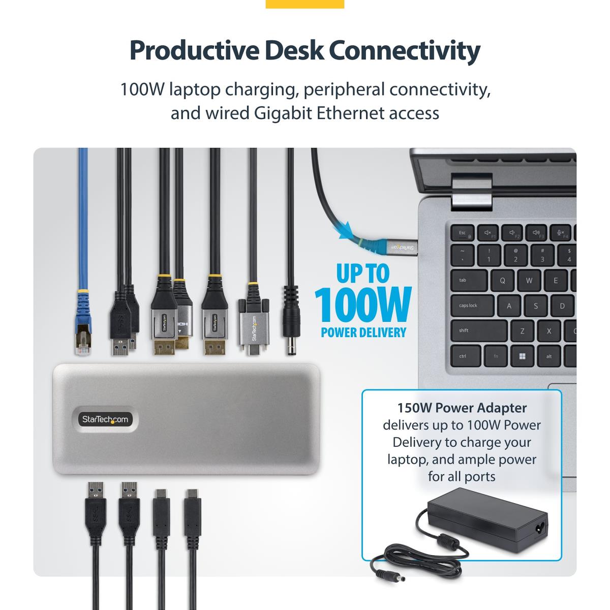 STARTECH.COM USB-c Dock 2x Dp 1x Hdmi 4k60 100w
