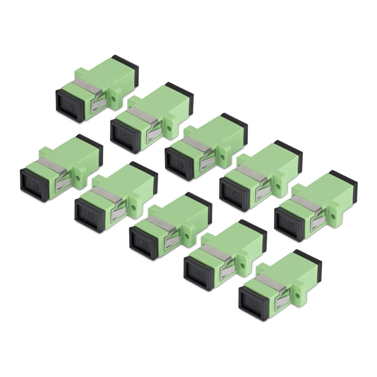 STARTECH.COM Sc To Sc Coupler - Os2 Single Mode Sc Fiber Optic Coupler With Flange - Sc/apc Simplex Adapter - 10 Pack