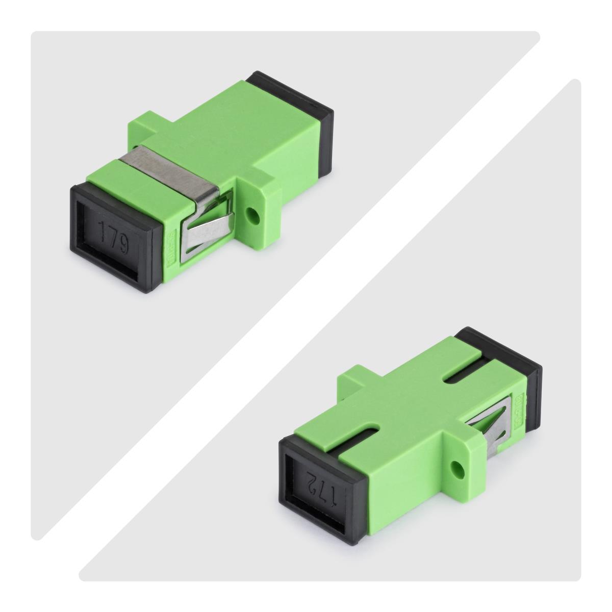STARTECH.COM Sc To Sc Coupler - Os2 Single Mode Sc Fiber Optic Coupler With Flange - Sc/apc Simplex Adapter - 10 Pack