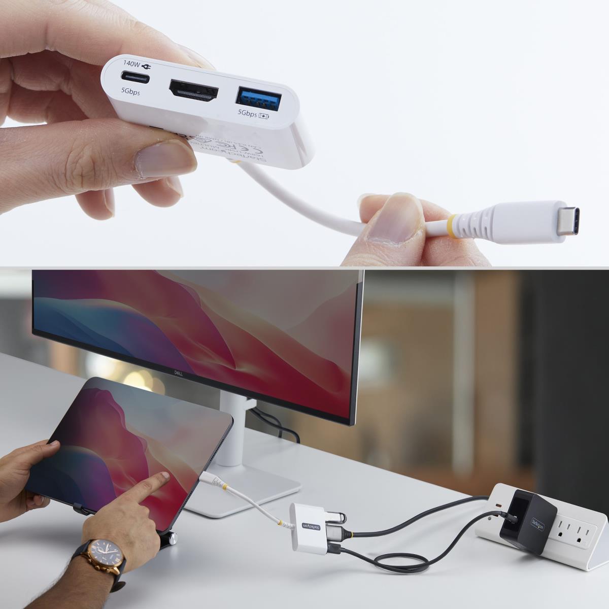 STARTECH.COM USB-c To Hdmi Multiport Adapter With 140w Pd Charging, 4k 60hz Hdmi, USB 5gbps Hub, Mini Dock