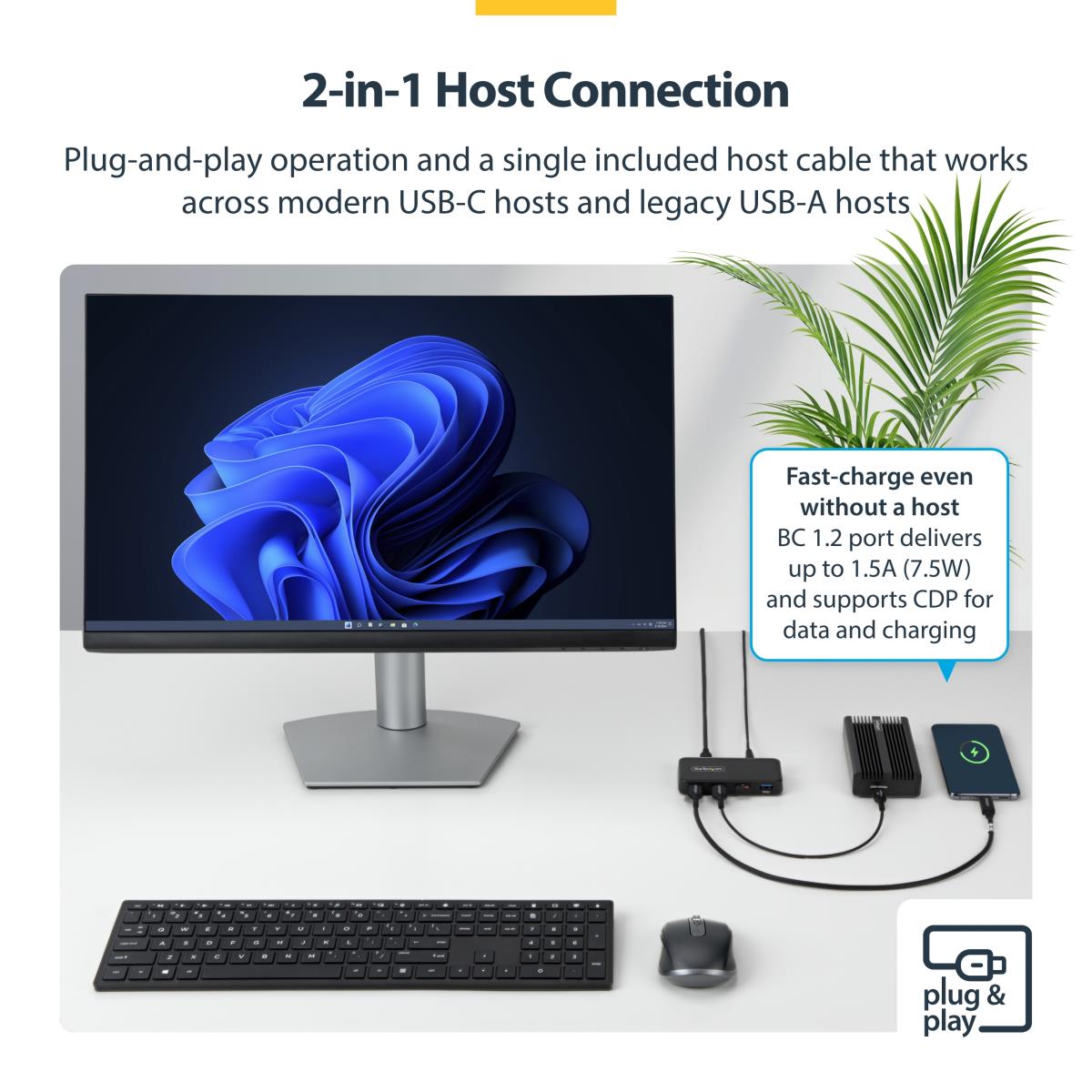 STARTECH.COM USB-c And USB-a 4port Hub 5gbps Selfpowered