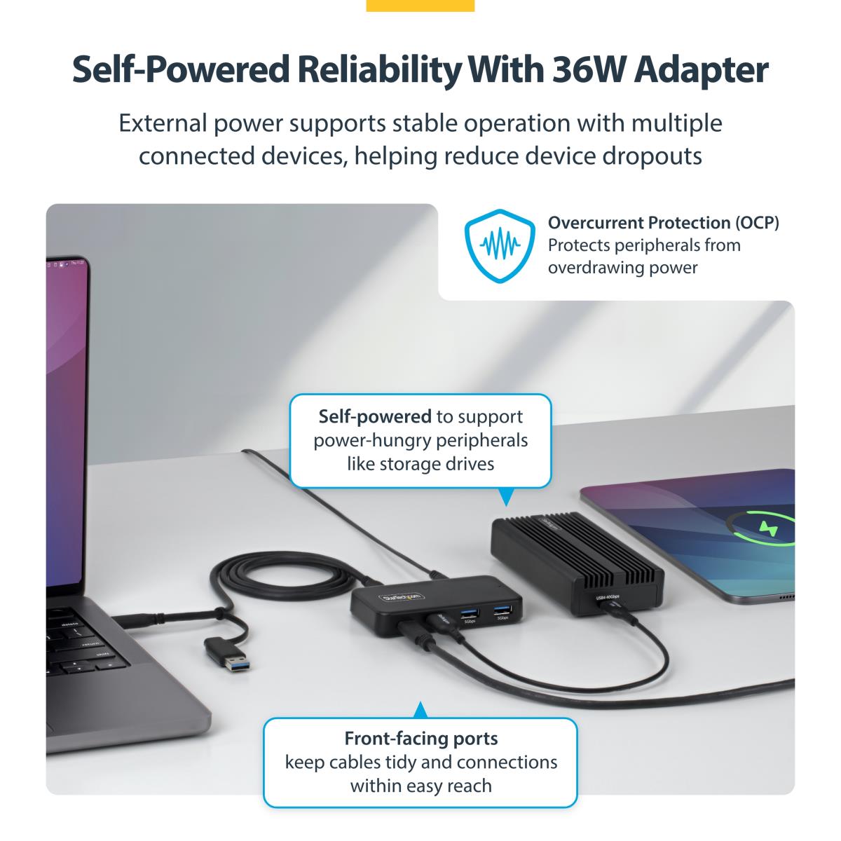STARTECH.COM USB-c And USB-a 4port Hub 5gbps Selfpowered
