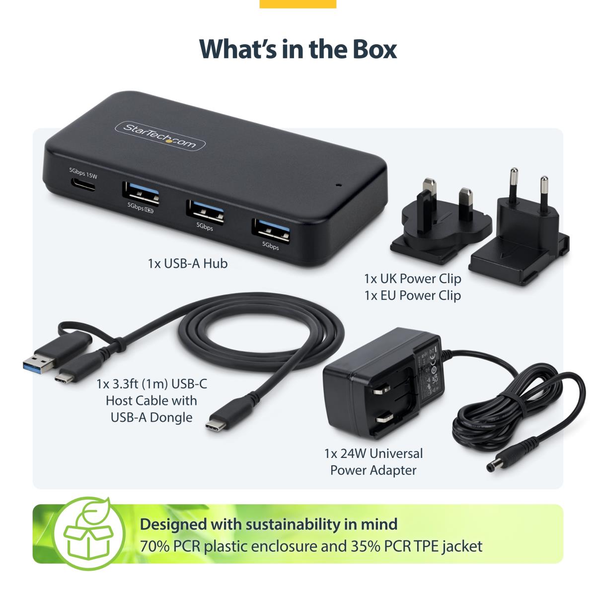 STARTECH.COM USB-c And USB-a 4port Hub 5gbps Selfpowered