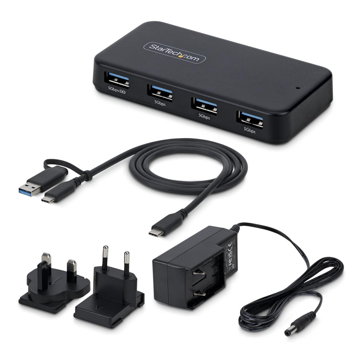 STARTECH.COM USB-a Hub 4-port 5gbps - Self-powered - 2-in-1 USB-c And USB-a Host Cable