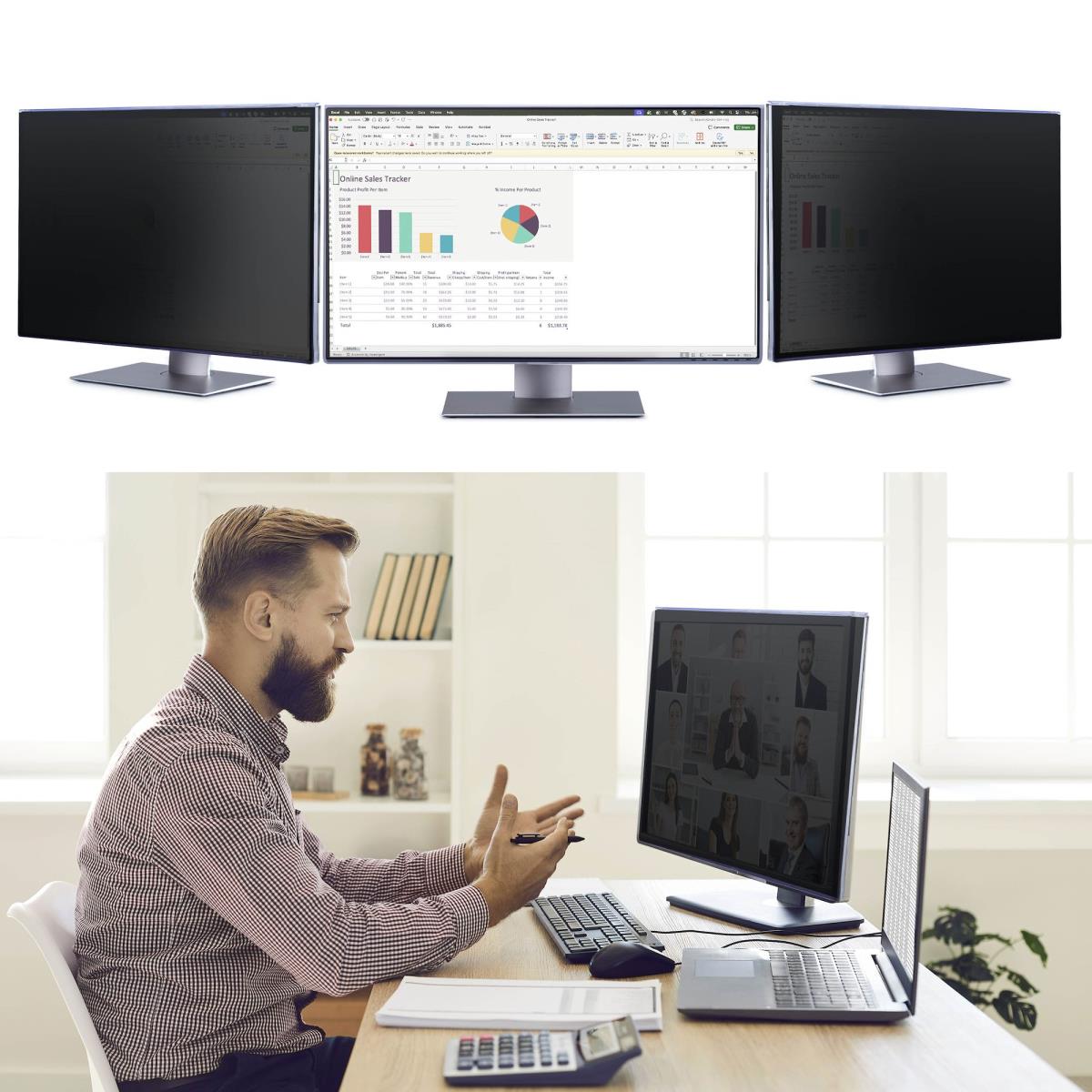 STARTECH.COM Privacy Screen 32in Monitor Hanging