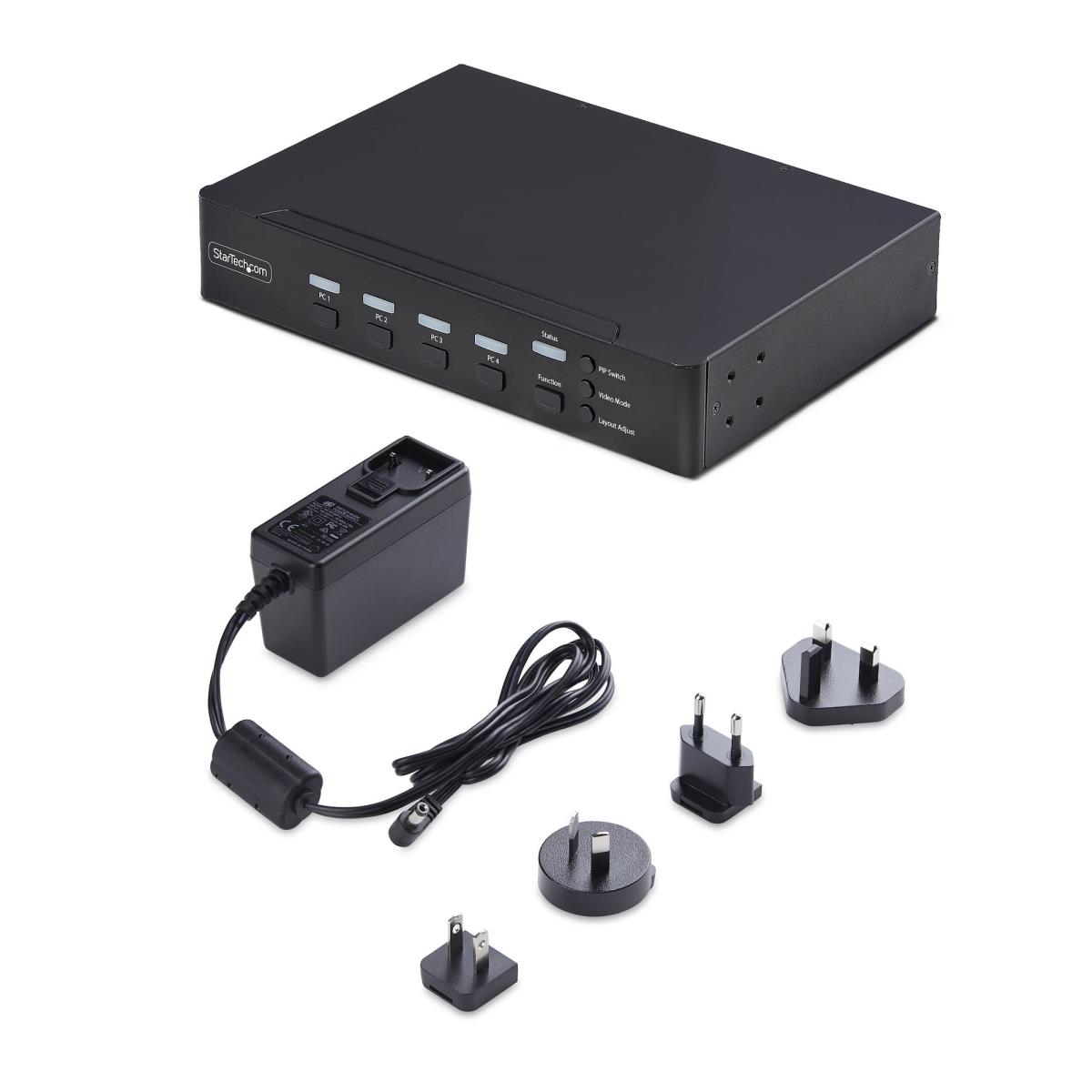 STARTECH.COM DisplayPort KVM Switch 4-port With Mouse Roaming And Multi-view / Picture-in-pic