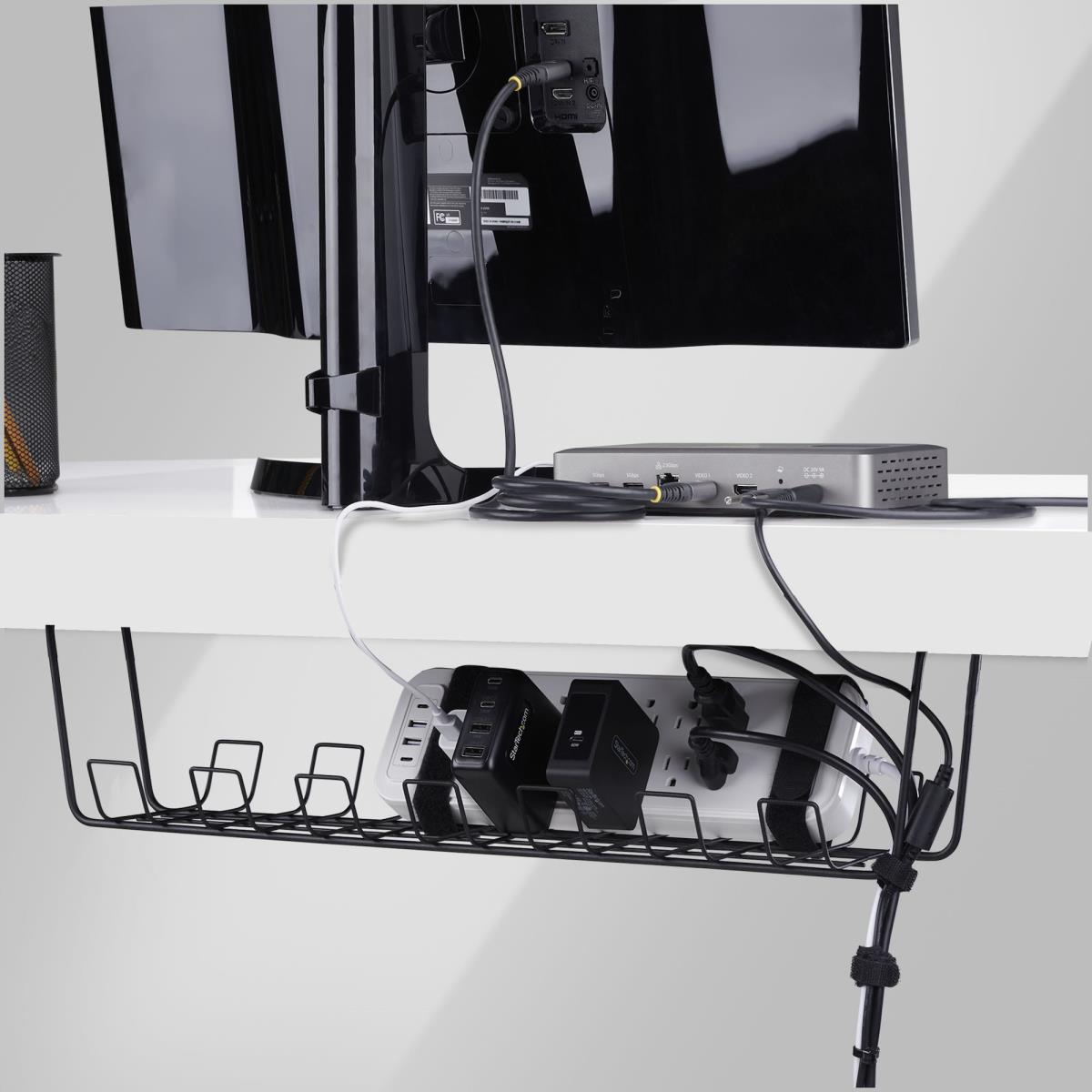 STARTECH.COM Under Desk Cable Management - Basket Style Cable Organizer Tra