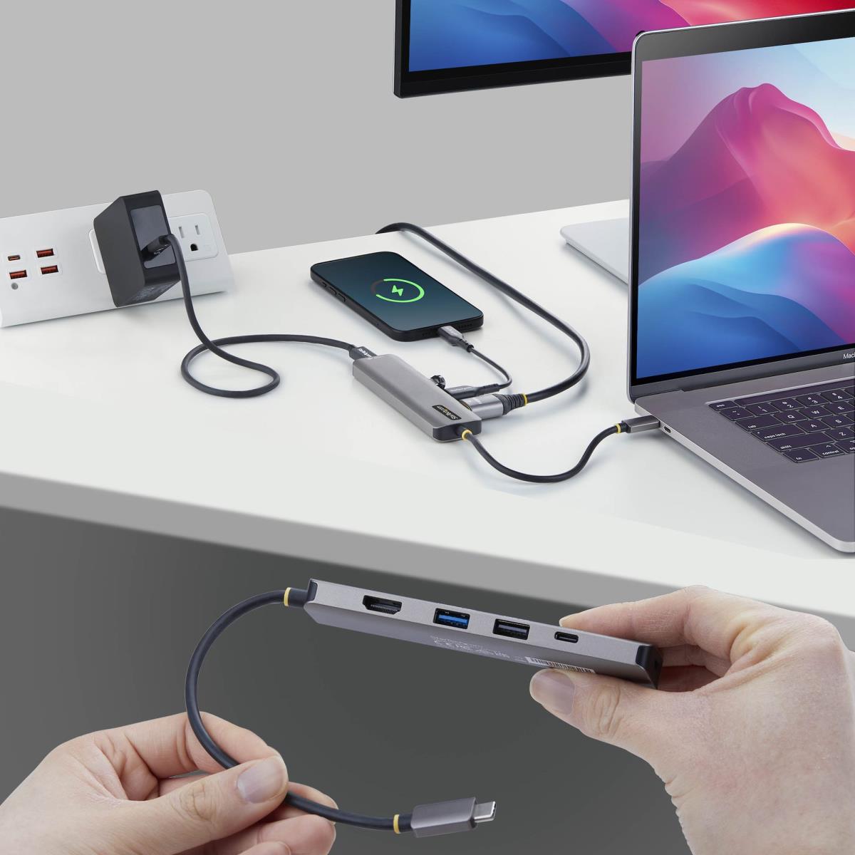 STARTECH.COM USB-c To Hdmi Multiport Adapter - With 140w Pd Charging, 4k 60hz, USB 10gbps Hub, Type-c Mini Dock