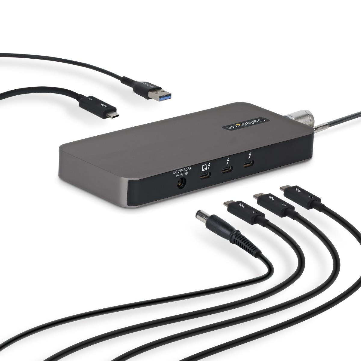 STARTECH.COM Thunderbolt 5 Hub - 4-port With Thunderbolt Share KVM, 80/120gbps, 8k Multi-display, 140w Pd, USB-a 10gbps, Tb4 & USB4