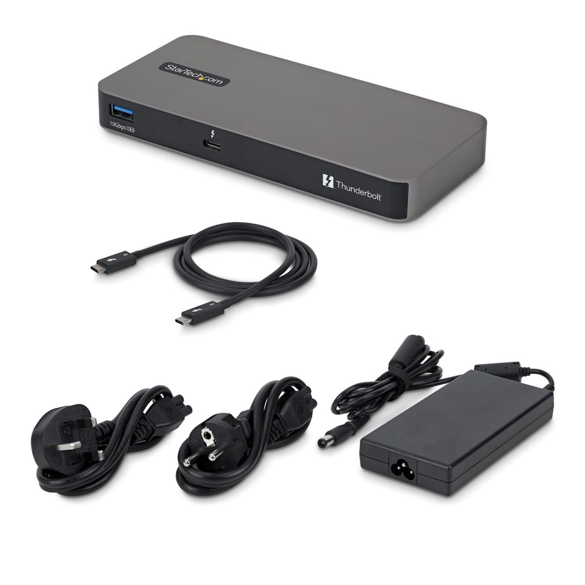 STARTECH.COM Thunderbolt 5 Hub - 4-port With Thunderbolt Share KVM, 80/120gbps, 8k Multi-display, 140w Pd, USB-a 10gbps, Tb4 & USB4