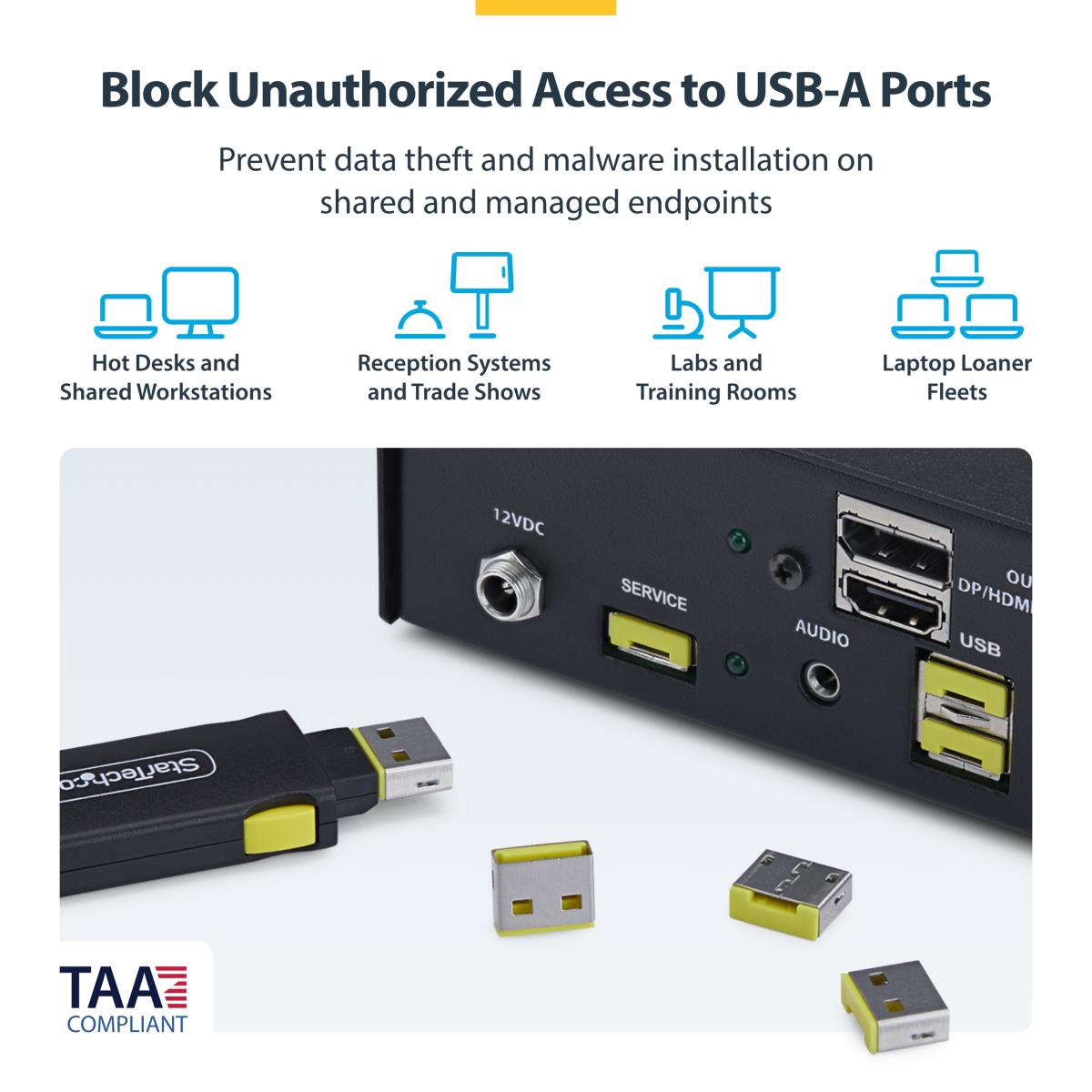 STARTECH.COM USB-a Port Blocker Key 4x USB-a Plugs