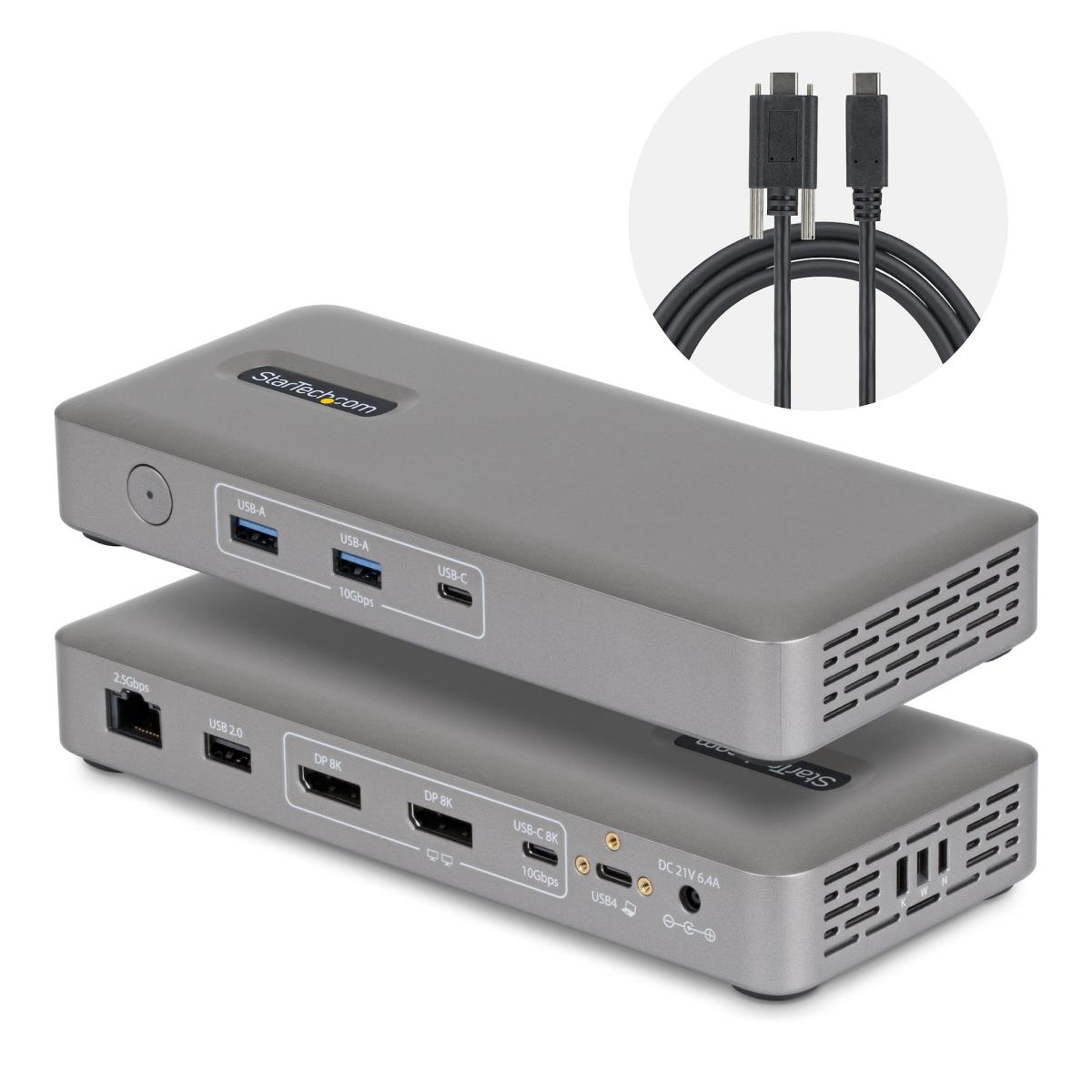 STARTECH.COM Dual-dp USB4 Dock 100w Pd Driverless