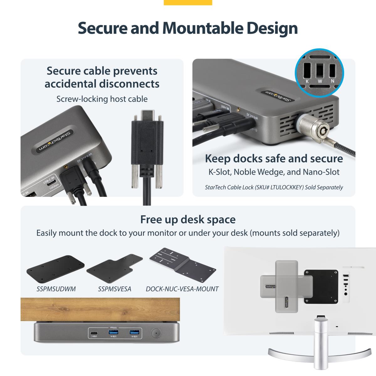 STARTECH.COM Dual-dp USB4 Dock 100w Pd Driverless
