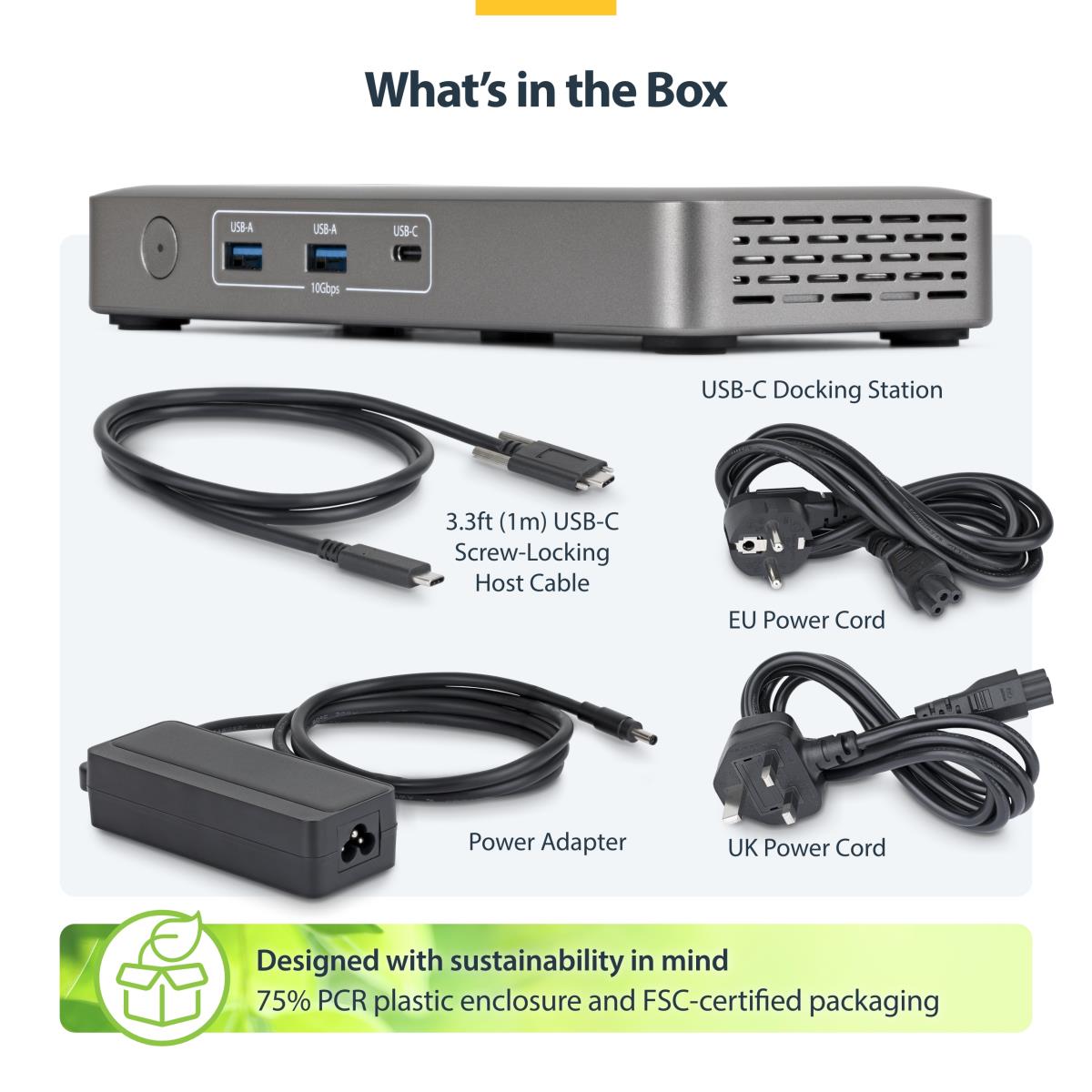 STARTECH.COM Dual-dp USB4 Dock 100w Pd Driverless