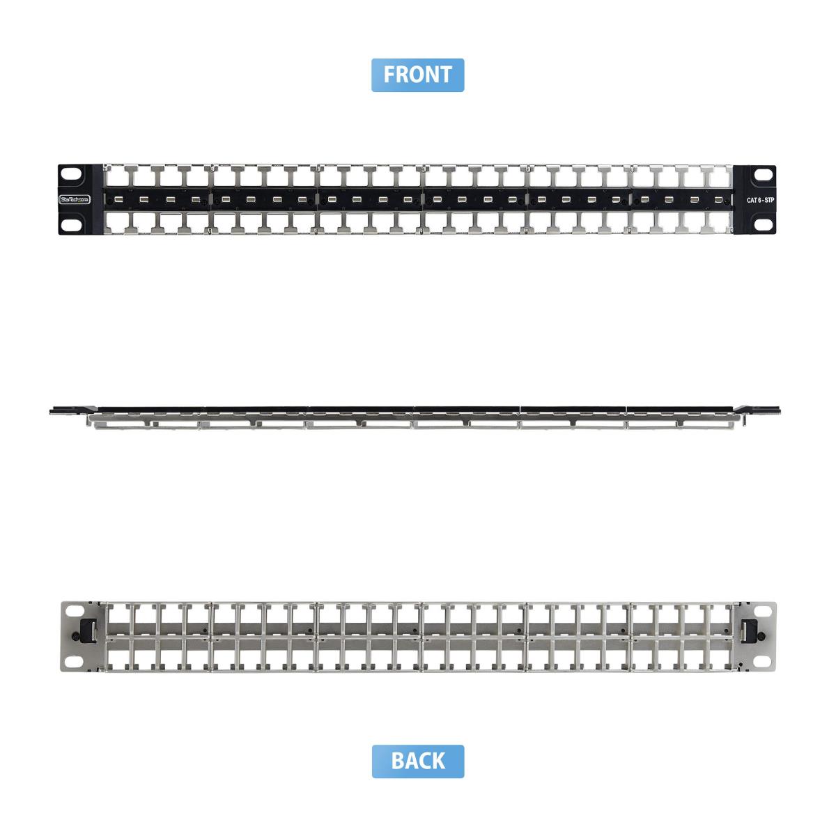 STARTECH.COM Blank Keystone Patch Panel1u 48 Port/stp/rackmount Rj45 Panel
