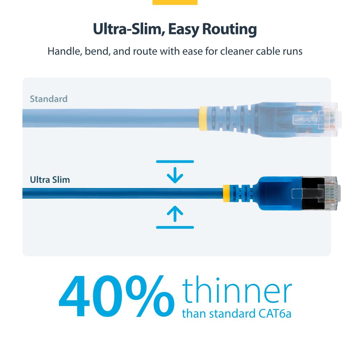 STARTECH.COM Patch Cable - CAT6a - Utp - 30m - Blue Slim