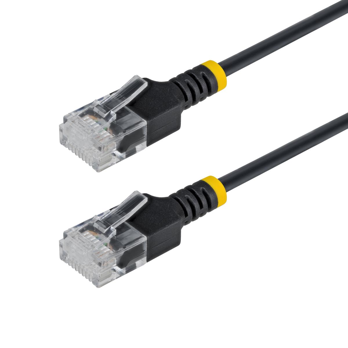 STARTECH.COM Patch Cable - CAT6a - Utp - 50cm - Snagless - Black Ultra Slim