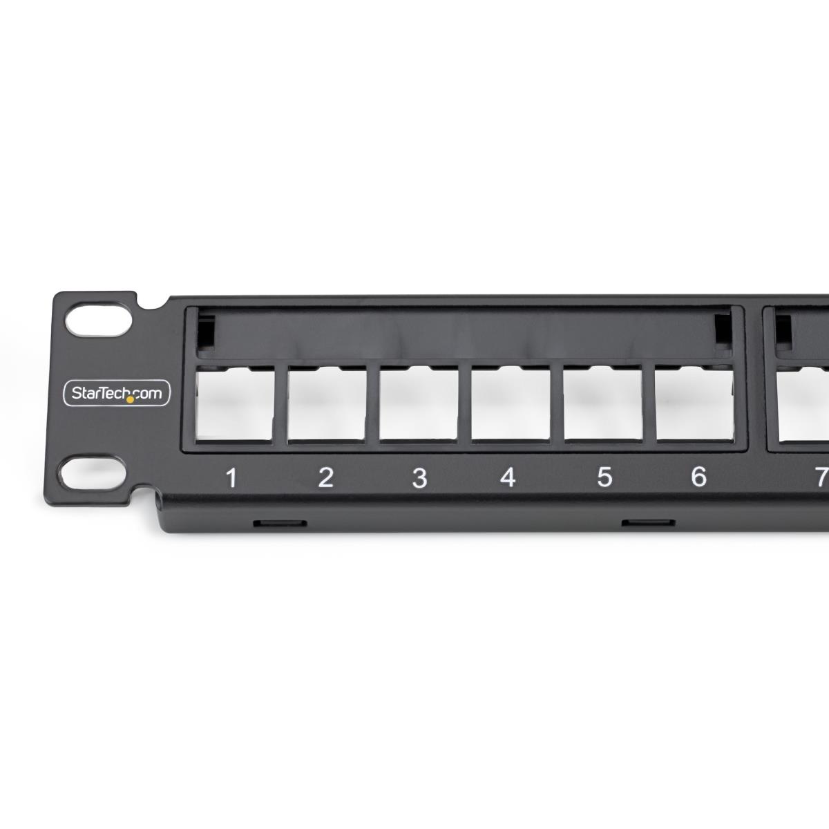 STARTECH.COM 24 Port 1u Blank Keystone Patch Panel, Rackmount CAT6 Patch Panel For Rj45 Utp Ethernet Network Jacks
