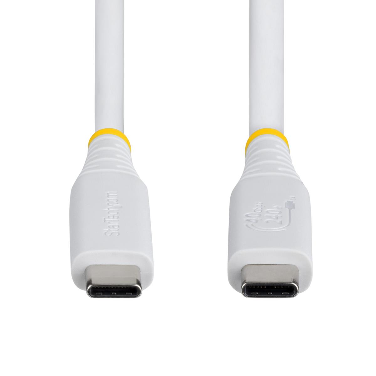 STARTECH.COM USB4 Cable White USB-if Certified 8k60/dp2.1/240w/40gbps 1m