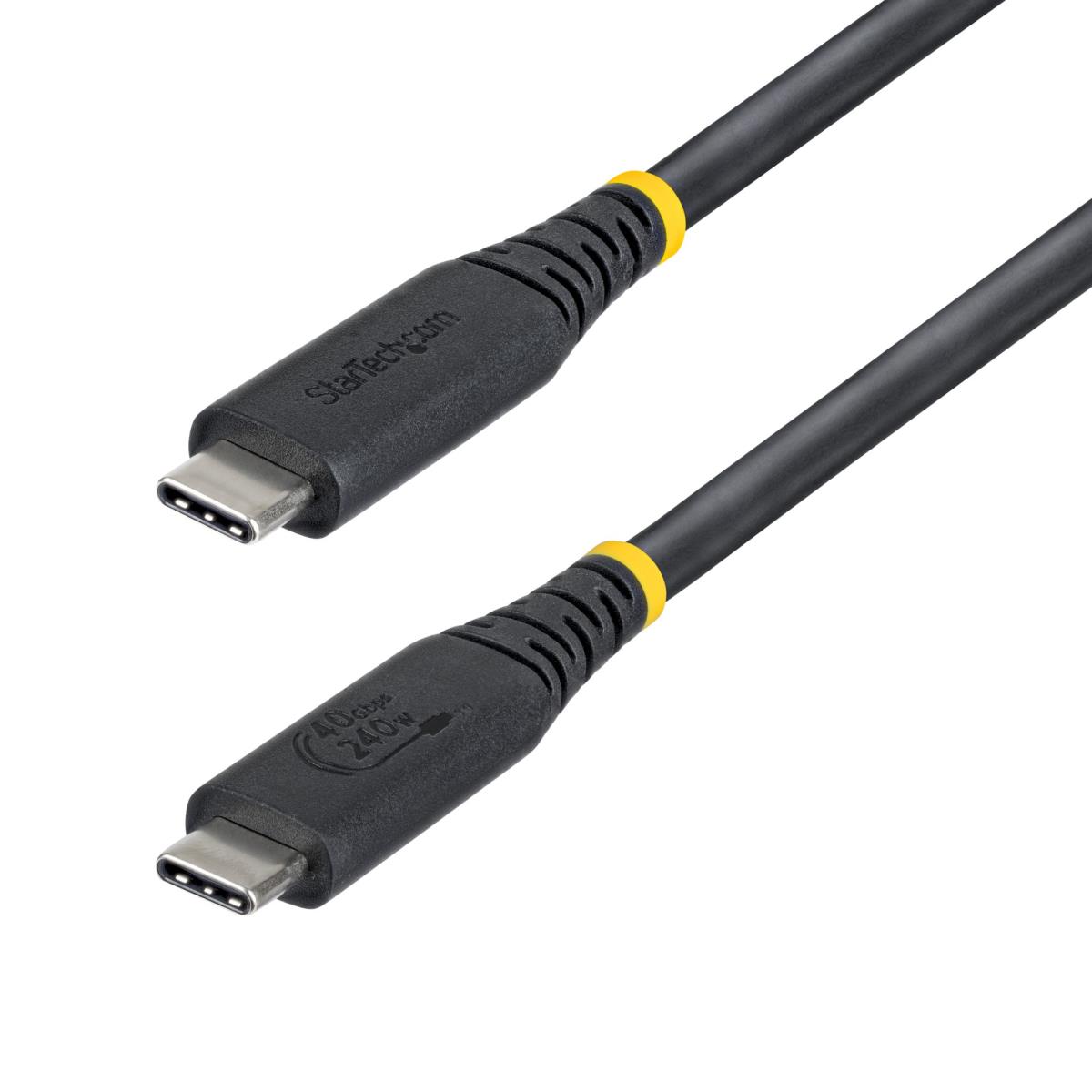STARTECH.COM USB4 Cable Black USB-if Certified 8k60/dp2.1/240w/40gbps 1m