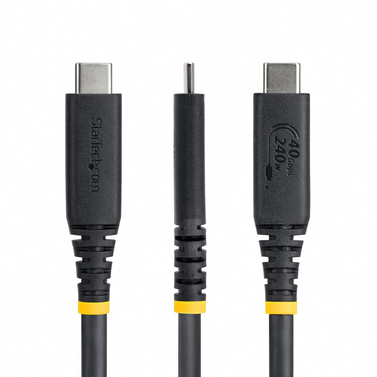 STARTECH.COM USB4 Cable Black USB-if Certified 8k60/dp2.1/240w/40gbps 1m