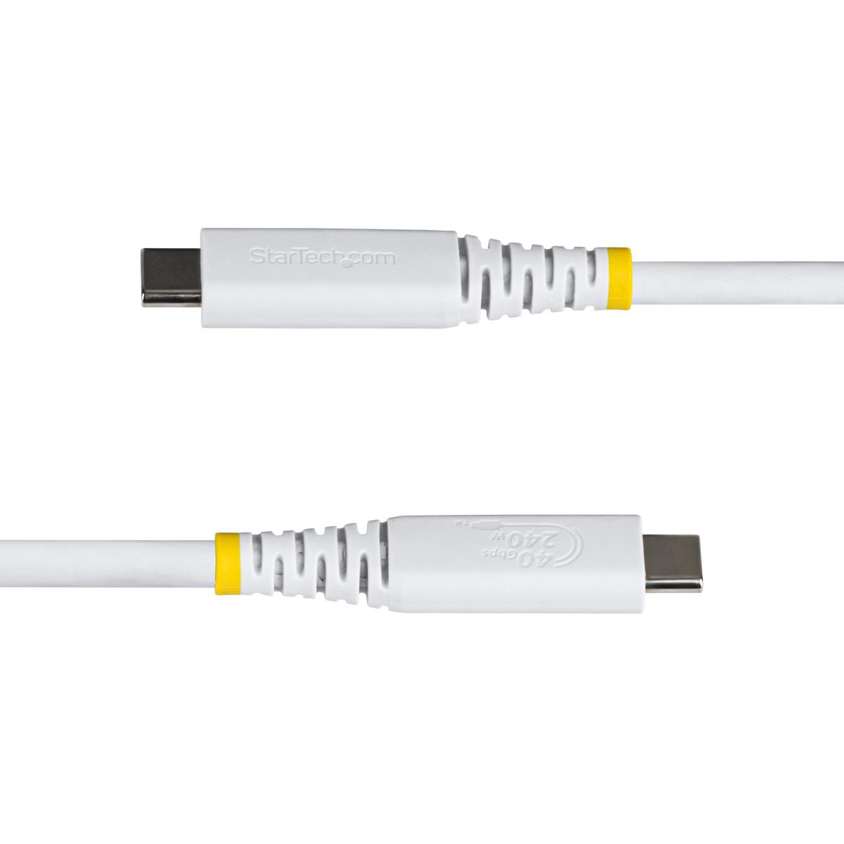 STARTECH.COM USB4 Cable White USB-if Certified 8k60/dp2.1/240w/40gbps 1.6ft