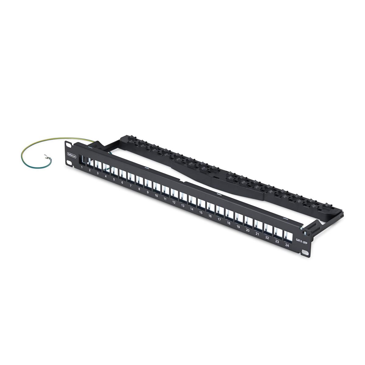 STARTECH.COM Blank Keystone Patch 1u Panel24 Port/stp/cable Management Bar