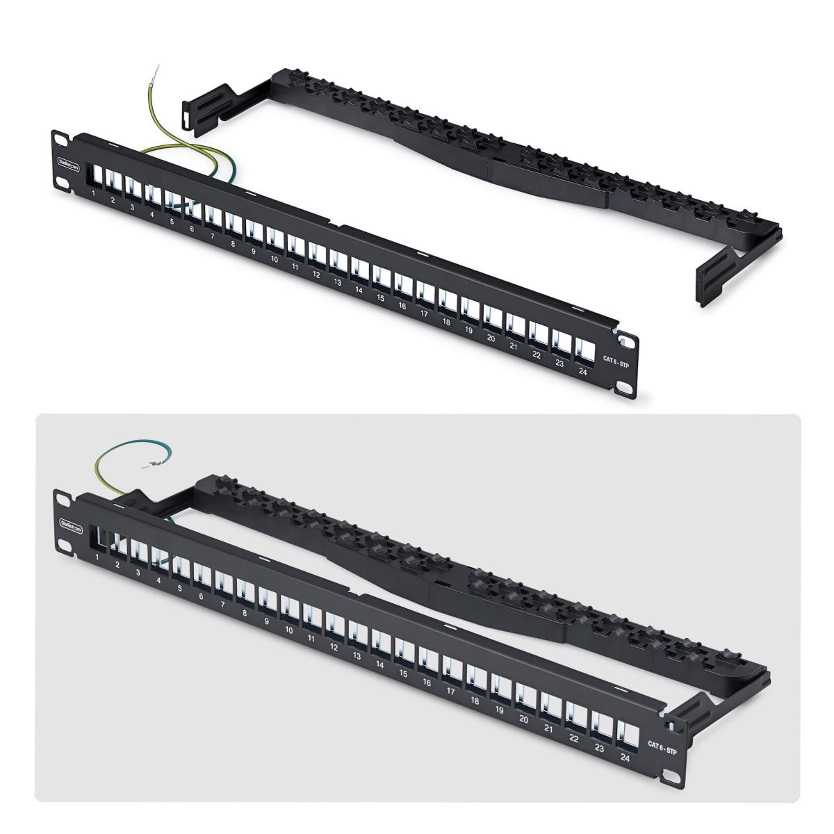 STARTECH.COM Blank Keystone Patch 1u Panel24 Port/stp/cable Management Bar