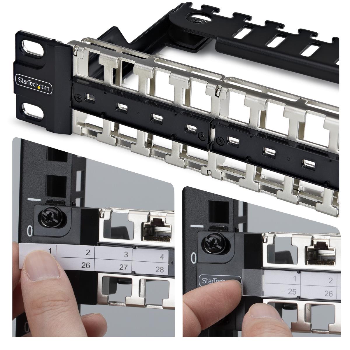 STARTECH.COM Blank Keystone Patch Panel1u 48 Port/stp/cable Management Bar