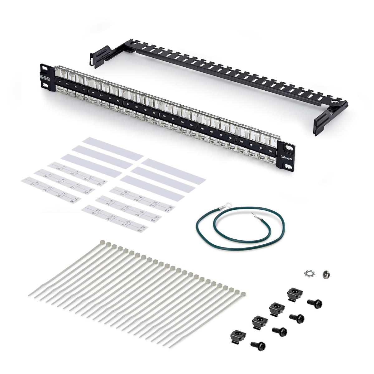STARTECH.COM Blank Keystone Patch Panel1u 48 Port/stp/cable Management Bar