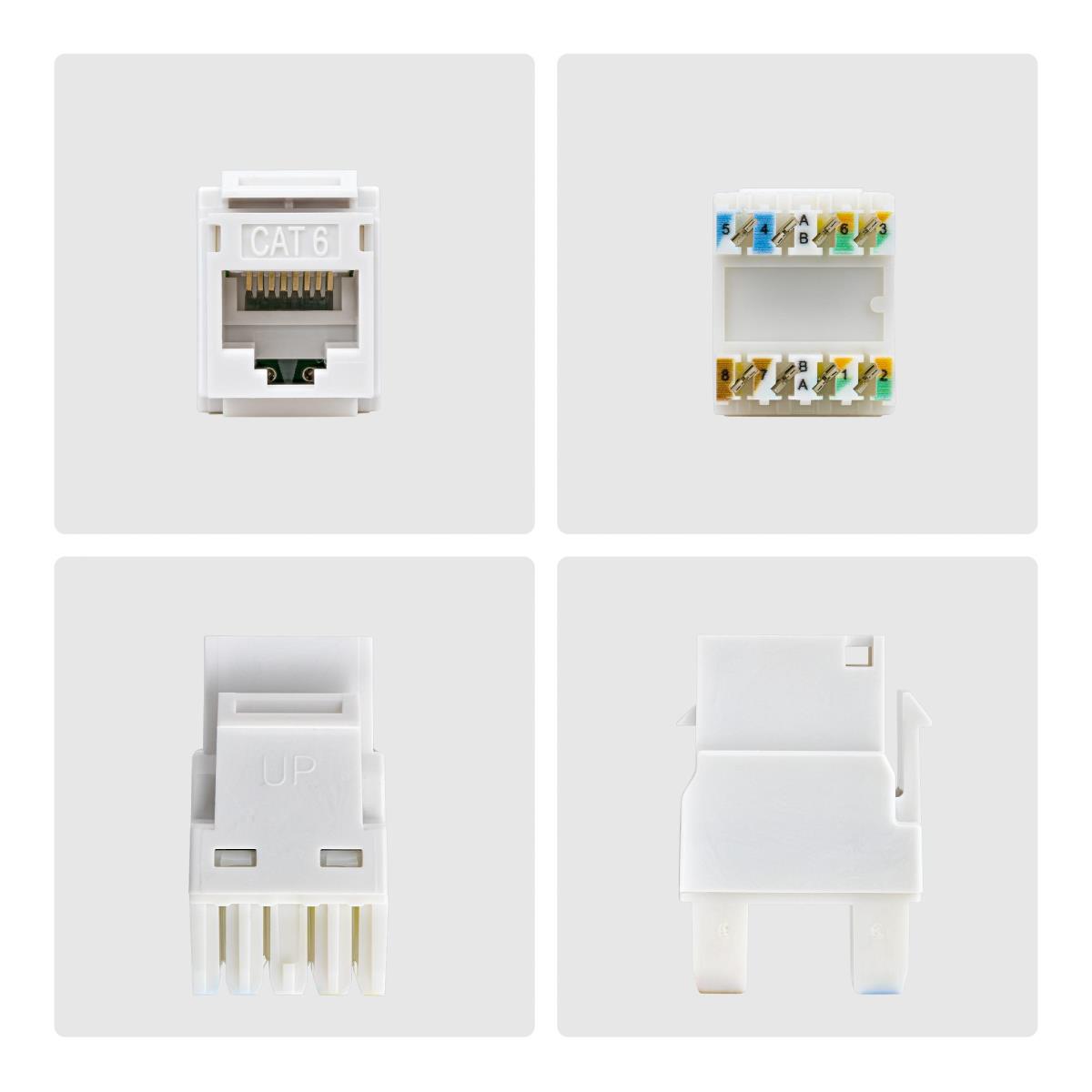 STARTECH.COM CAT6 Utp Keystone Jack 24-pack 180-degree 110 Punch Down White
